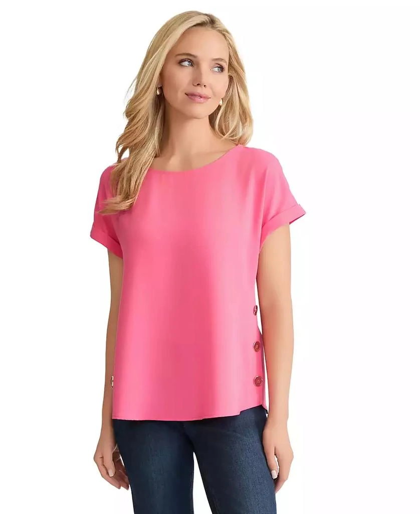 JONES NEW YORK Women
s Short Sleeve Crewneck Top