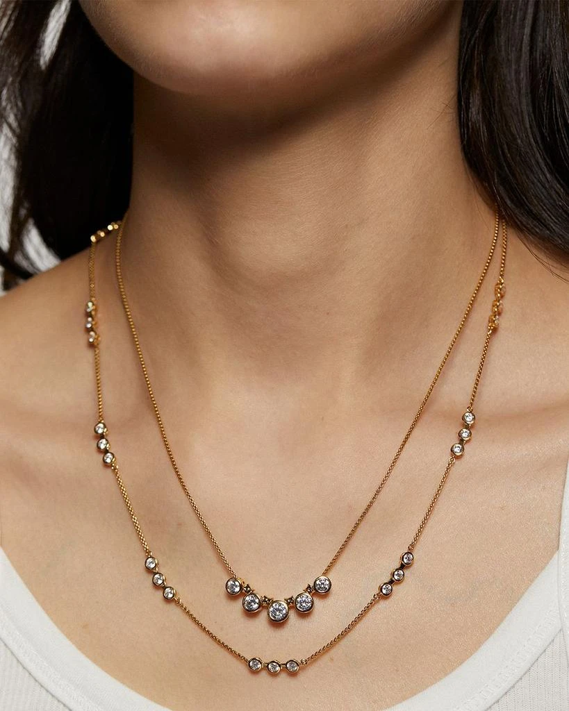 Nadri Bklyn Cubic Zirconia Bezel Layered Necklace, 16"-19" 3