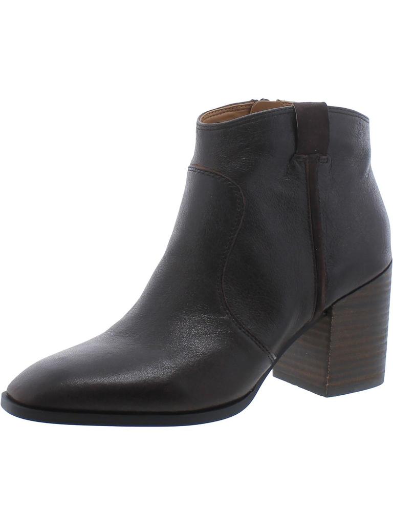 Vionic Regan Womens Leather Heels Ankle Boots