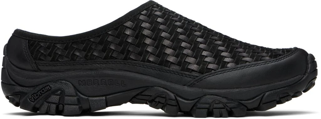 Merrell Black Moab 2 Slide Leather Woven Loafers 1
