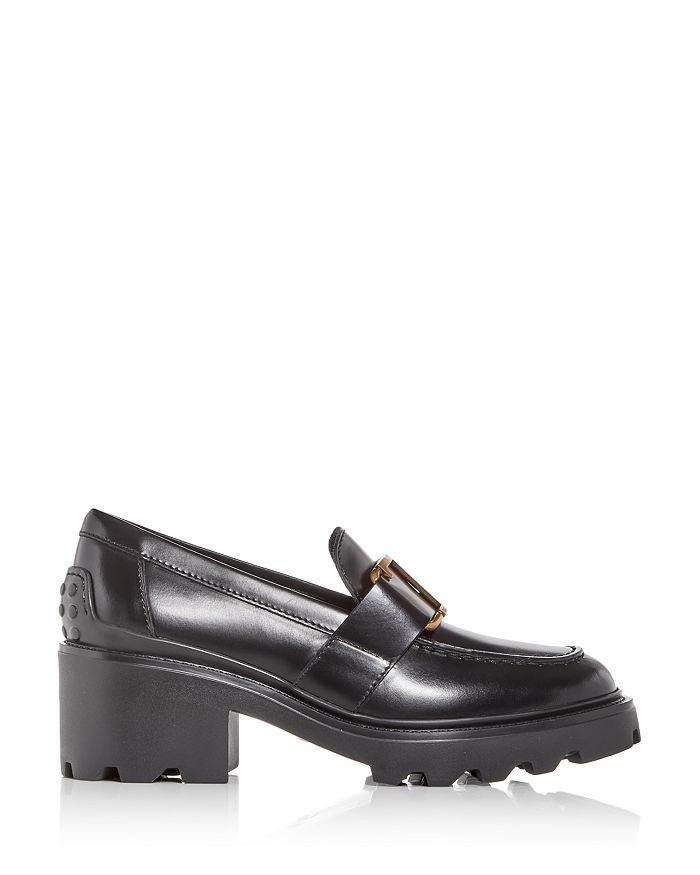 Tod's Women's Buckle Block Heel Loafers