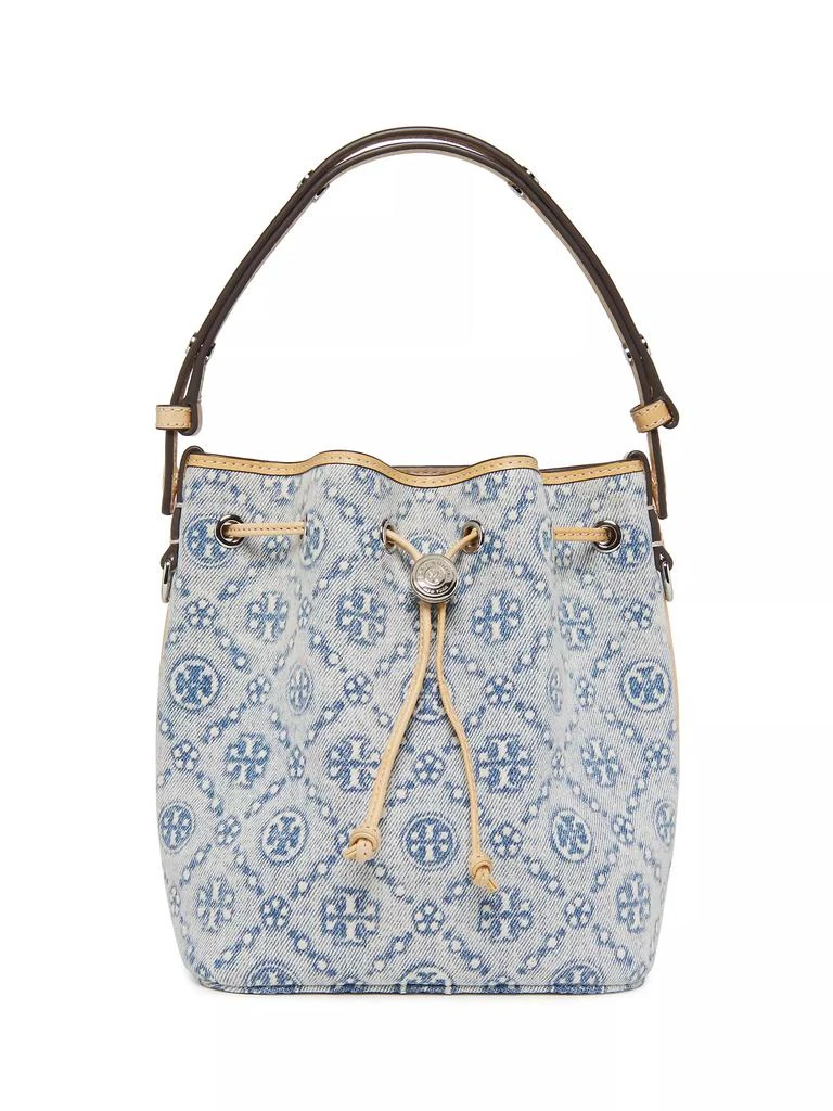 Tory Burch T Monogram Denim Bucket 1