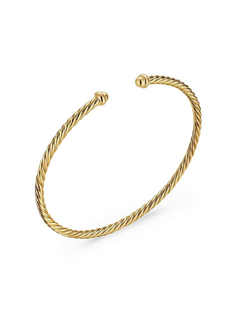 David Yurman Micro Cablespira Flex Bracelet in 18K Yellow Gold, 2.6MM 2