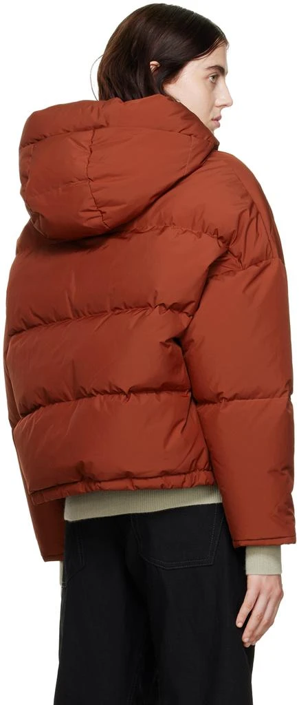 Yves Salomon Red Quilted Down Jacket 3