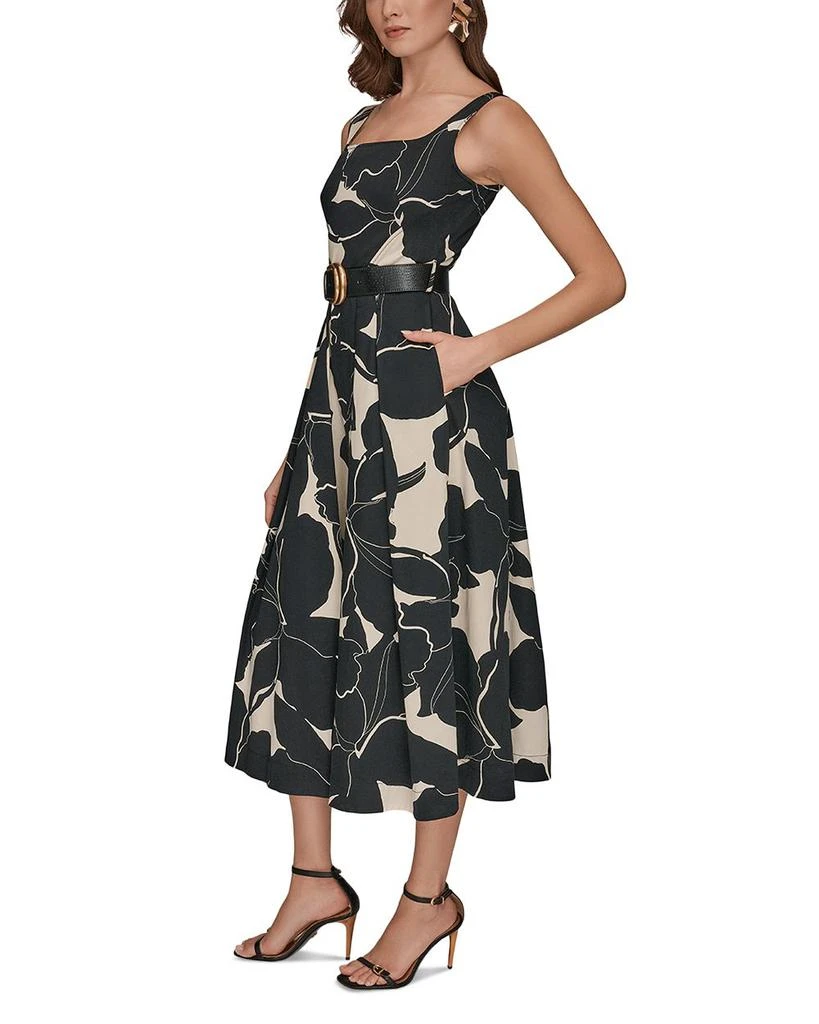Donna Karan Sleeveless Belted Midi Dress 4
