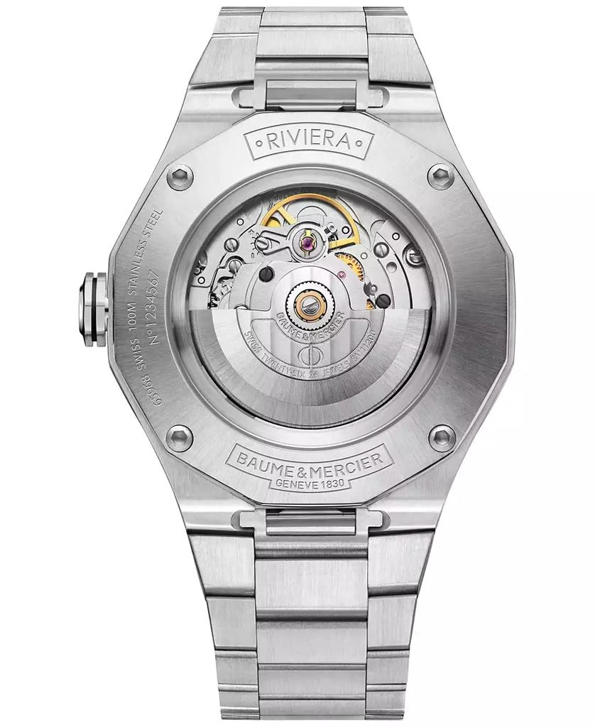 Baume & Mercier Men's Swiss Automatic Riviera Stainless Steel Bracelet Watch 42mm 3