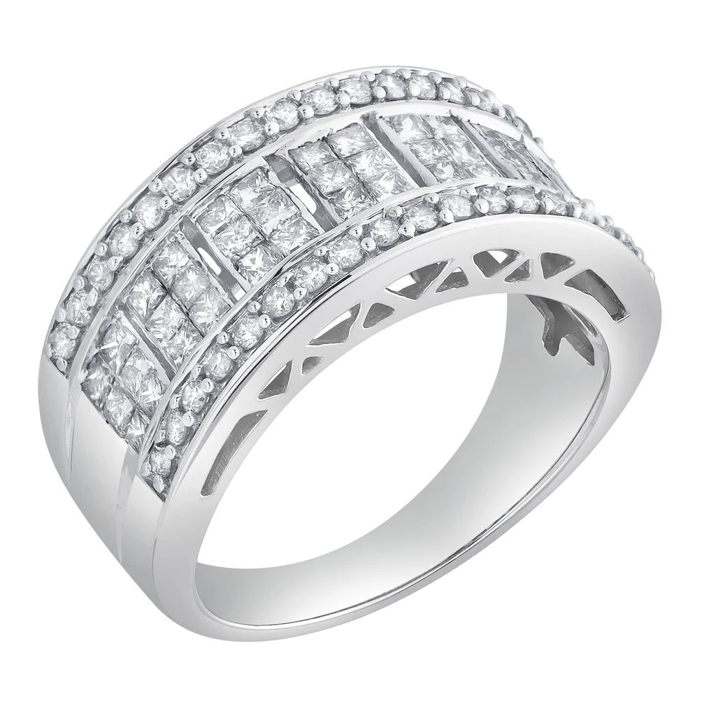 LuvMyJewelry Illumina 1.25 Ct 10K Gold Diamond Band 2
