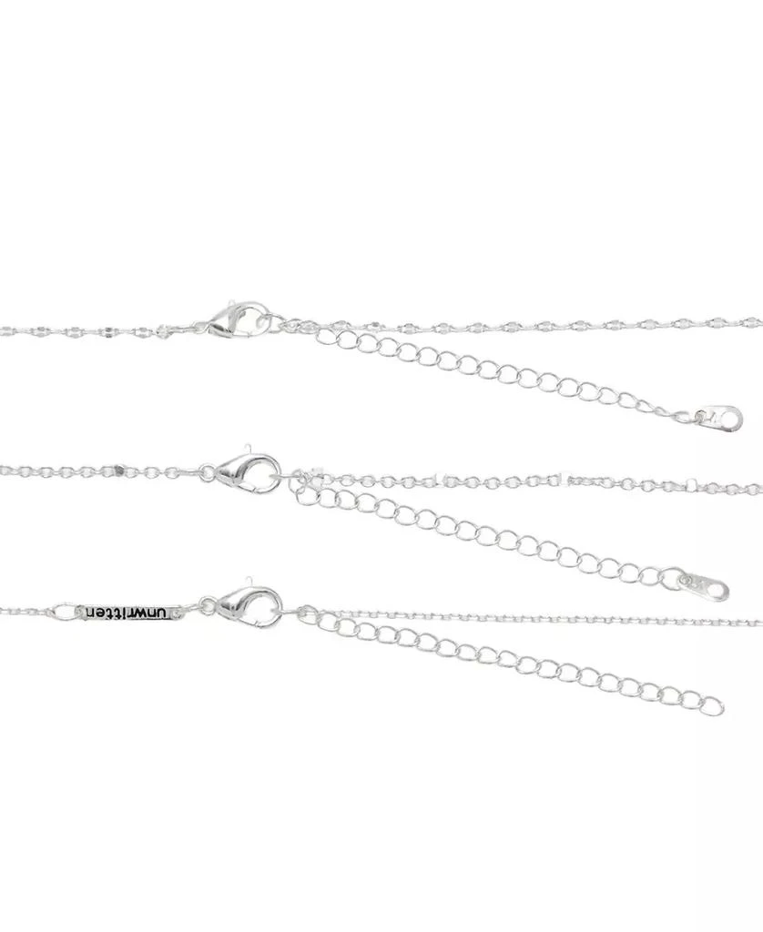 Unwritten Cubic Zirconia Double Butterfly Layered Necklace Set 2