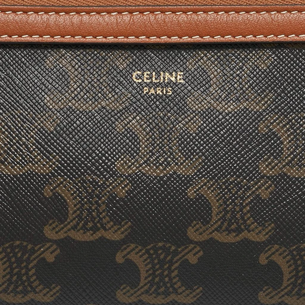 Celine Celine Tan Triomphe Coated Canvas Mini Cosmetic Pouch 5