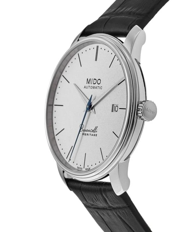 Mido Mido Baroncelli Heritage Gent White Dial Leather Strap Men's Watch M027.407.16.010.00 3