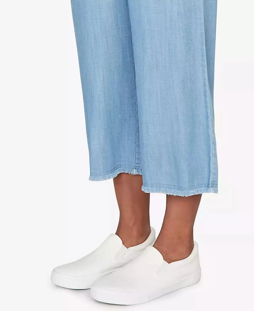 Alfred Dunner Women
s  Beachcomber Wide Leg Patch Pocket Ankle Pant 4