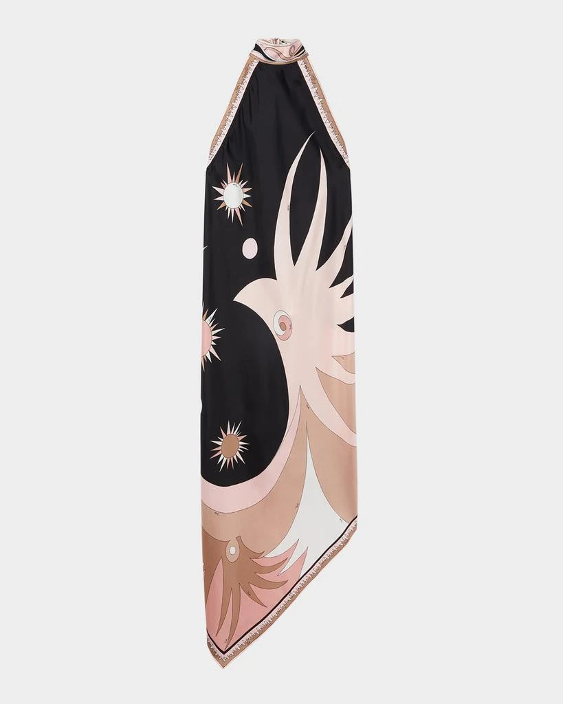 EMILIO PUCCI Stella-Print Silk Twill Halter Maxi Dress 1