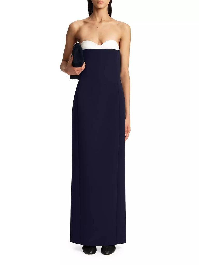 Khaite Yael Crepe Strapless Gown 2