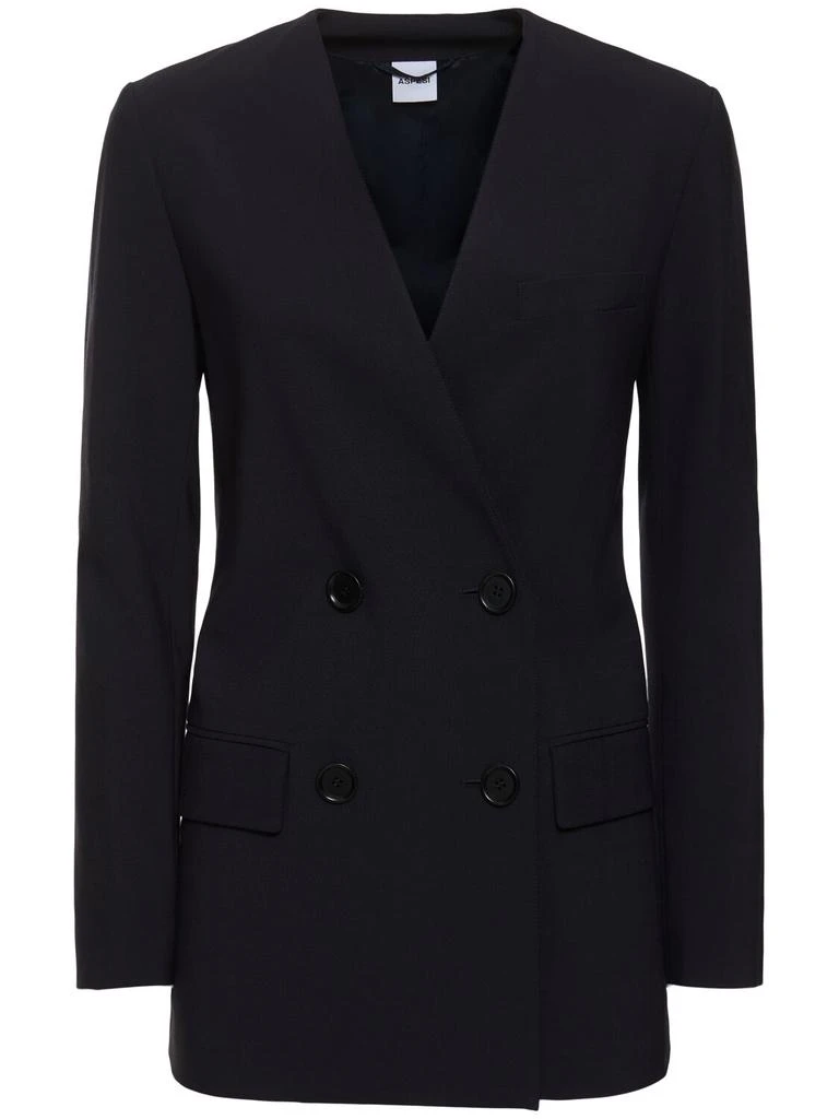 ASPESI Flannel Collarless Blazer 1