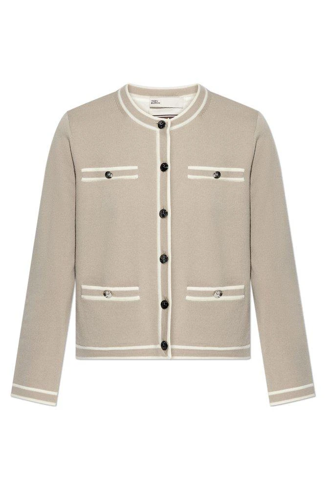 Tory Burch Tory Burch Contrast-Trim Pocket Cardigan