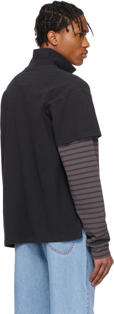 ERL Black Double Sleeve Polo - Polo Shirts - BeyondStyle