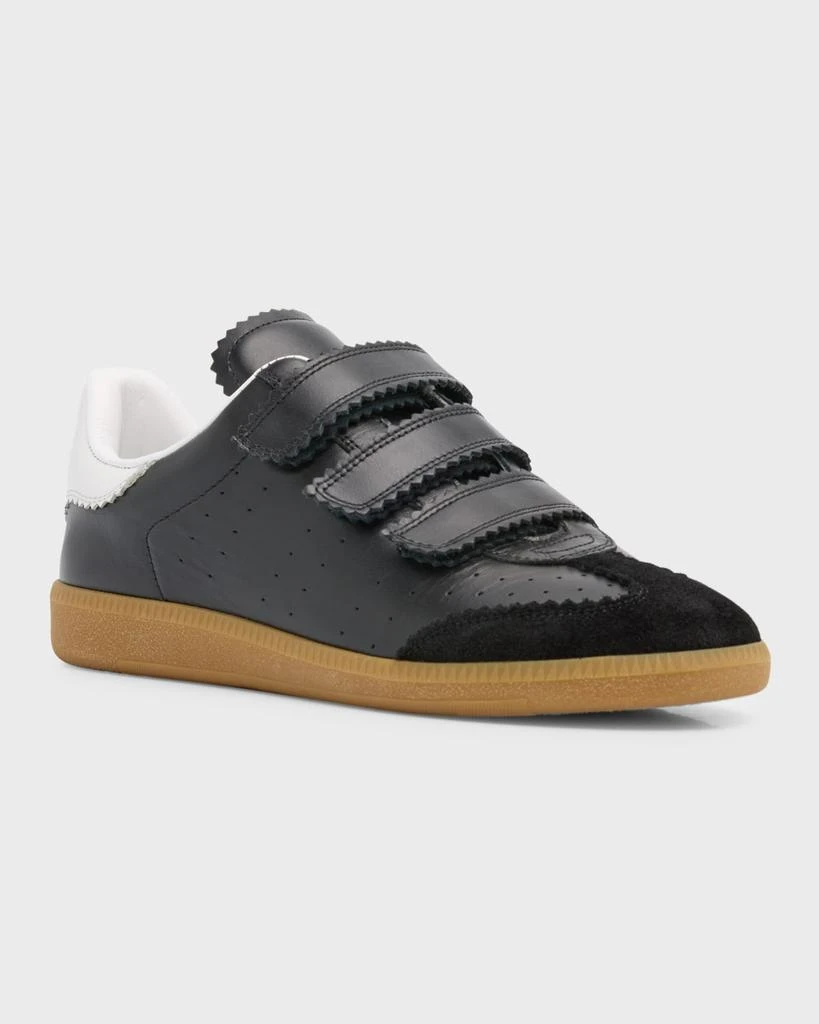 Isabel Marant Beth Perforated Leather Grip-Strap Sneakers 4
