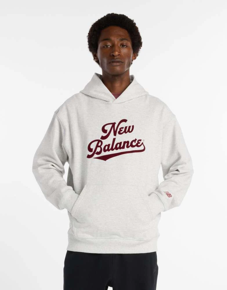 New Balance New Balance Athletics legacy hoodie in ash heather 1