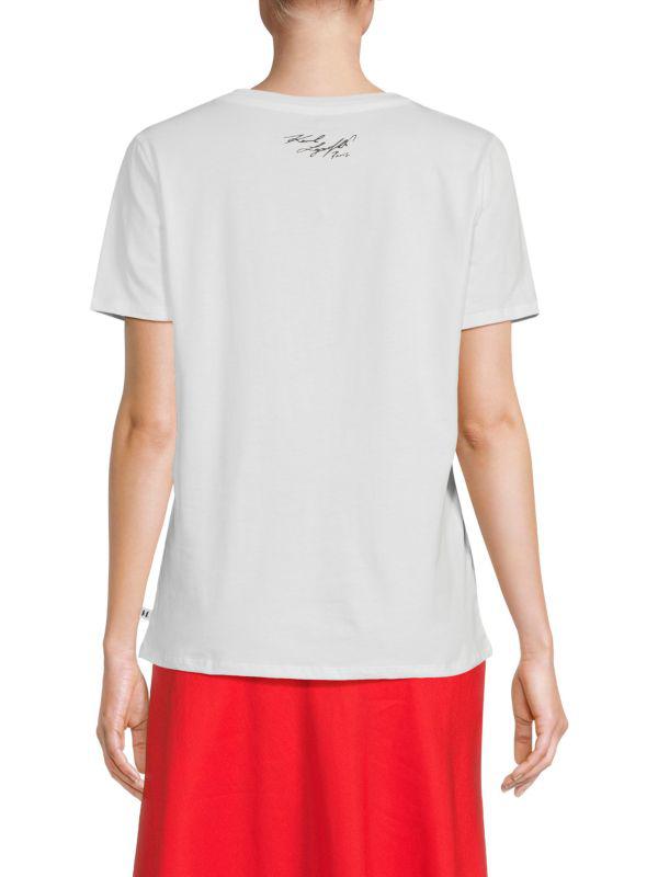 Karl Lagerfeld Paris Logo Graphic T-Shirt
