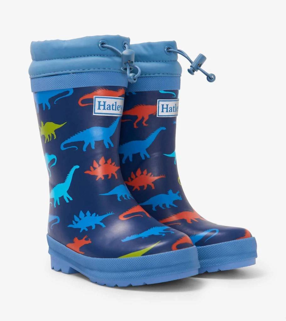 Hatley Hatley - Boy
s Dino Silhouettes Sherpa Lined Rain Boots