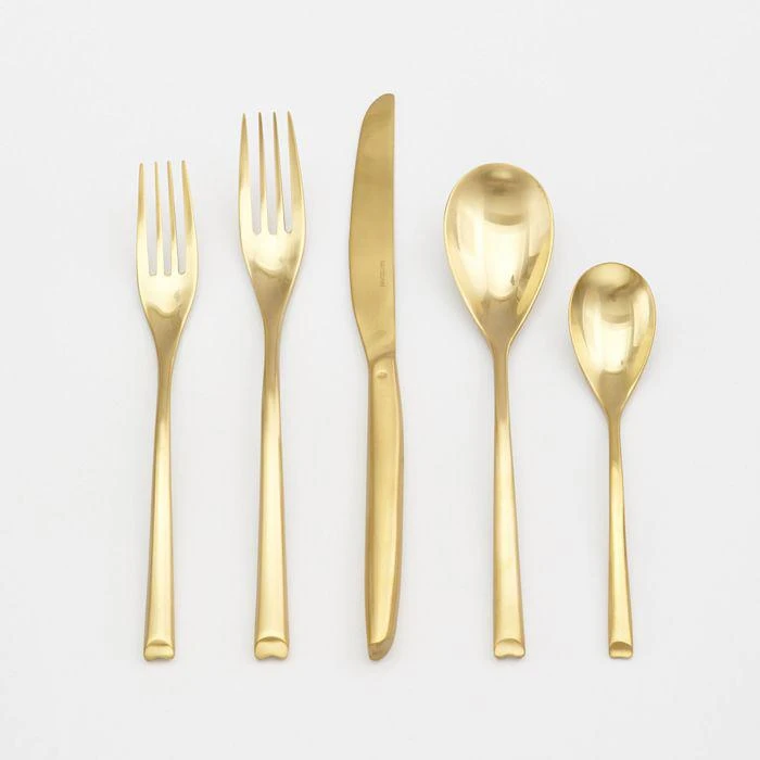 Sambonet H Art Satin Gold 5-Piece Place Setting