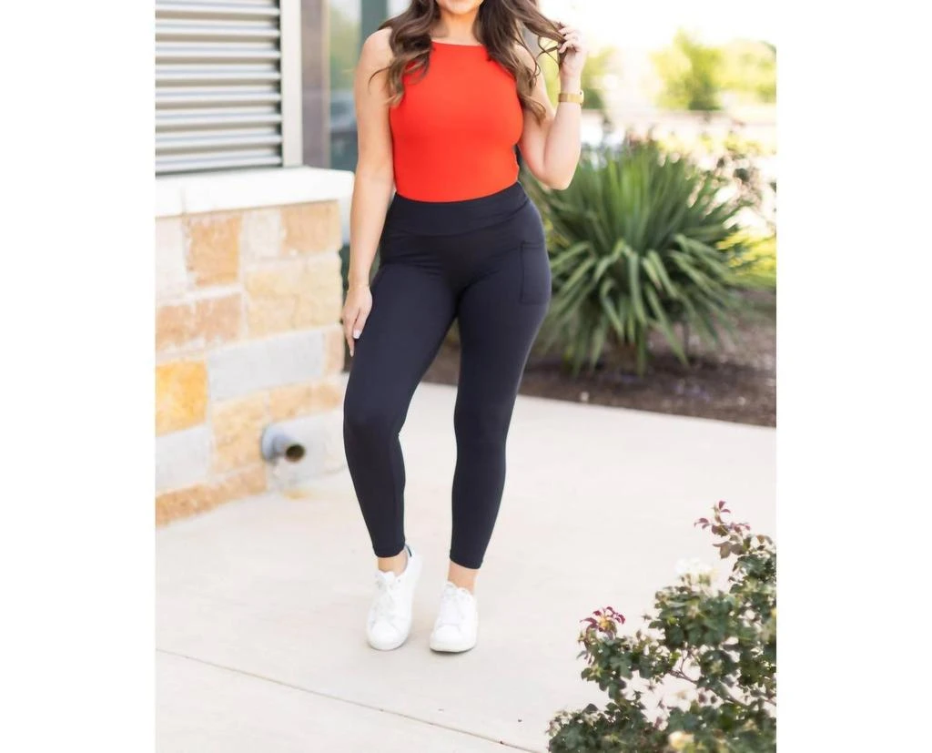 Julia Rose Julia Rose - Alana Ankle Length With Pockets Leggings