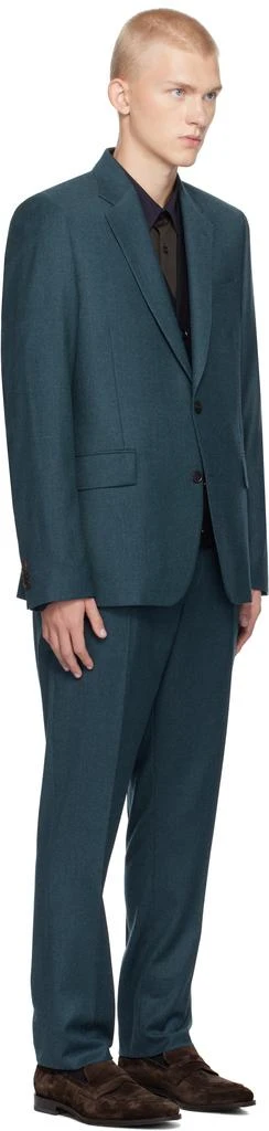 Paul Smith Blue Overdyed Wool-Cashmere Flannel Suit 2
