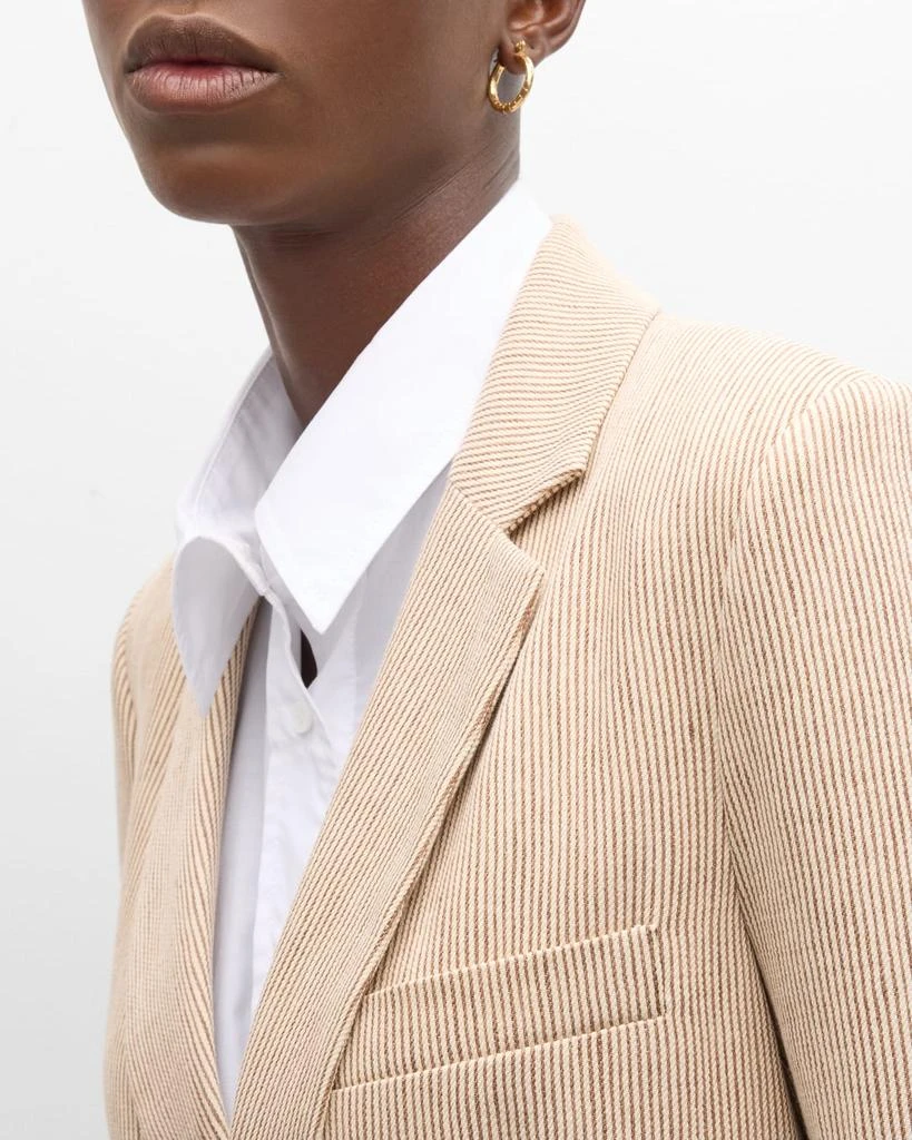VANESSA BRUNO Tilia Striped Single-Button Blazer 5