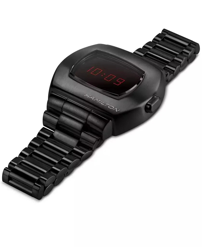 Hamilton Men's Swiss Digital American Classic PSR Digital Quartz Black PVD Stainless Steel Bracelet Watch 35x41mm 4