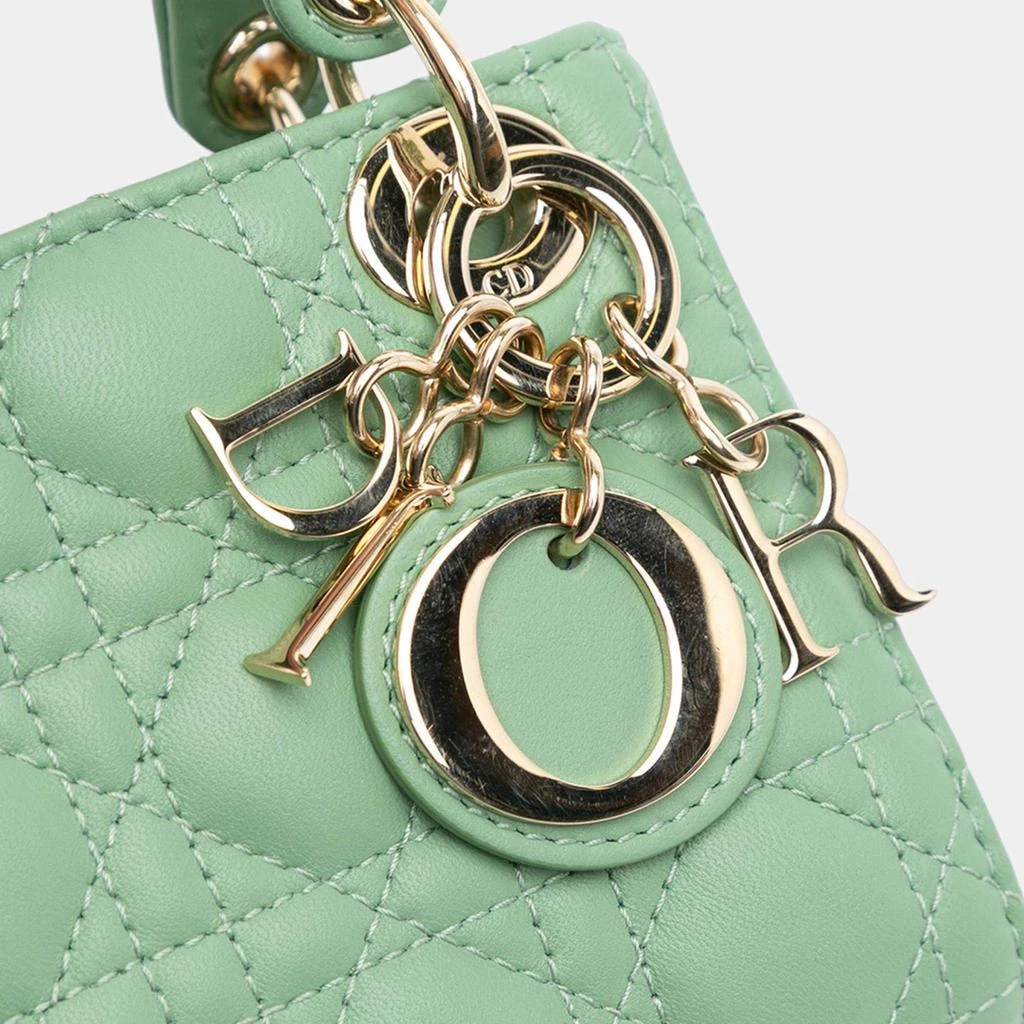 Dior Dior Green Micro Lambskin Cannage Lady Dior 8
