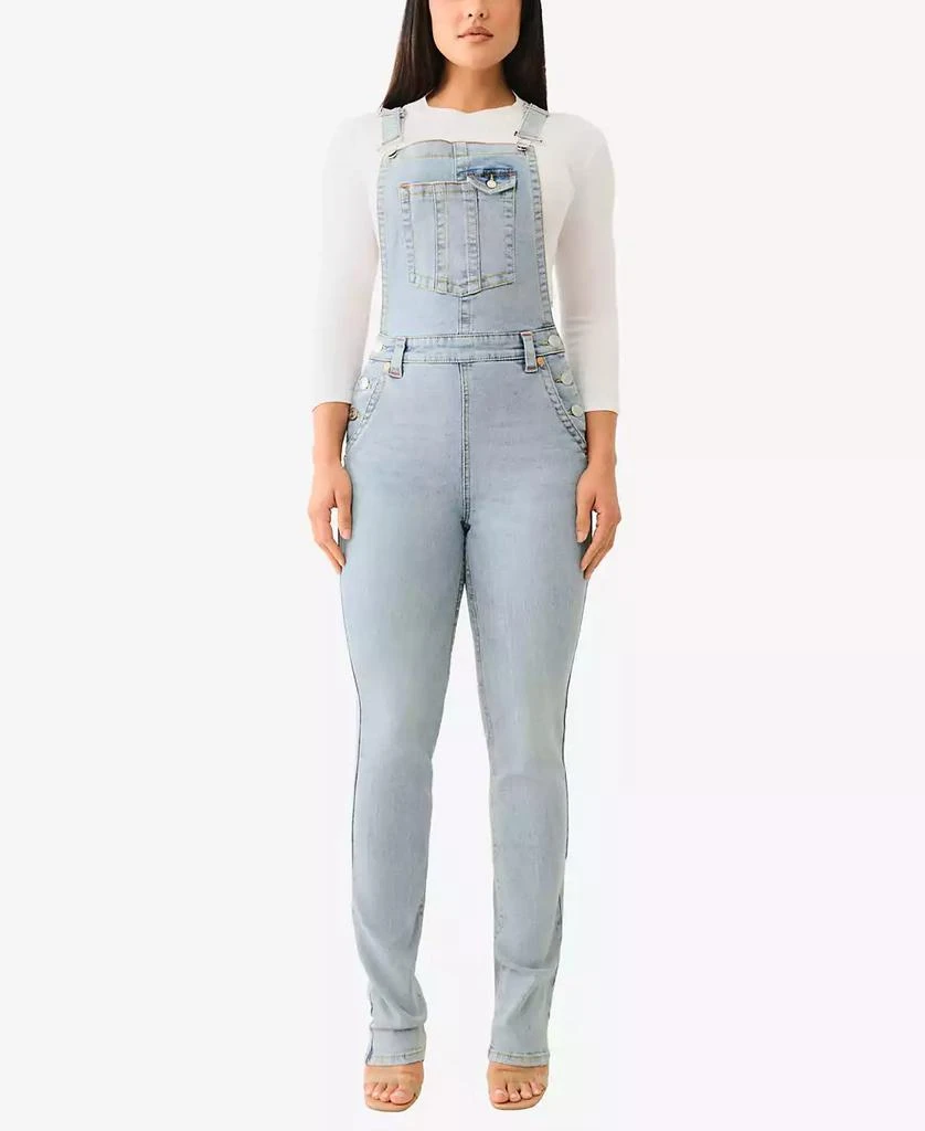 True Religion Women's Straight Big T Overall Jeans 1