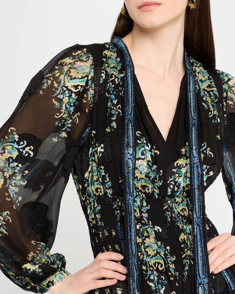 Ulla Johnson Maris Necktie Long-Sleeve Mini Dress 5