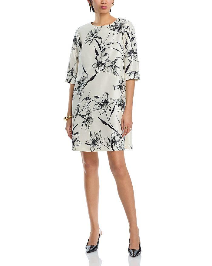 Caroline Rose Floral Print Shift Dress