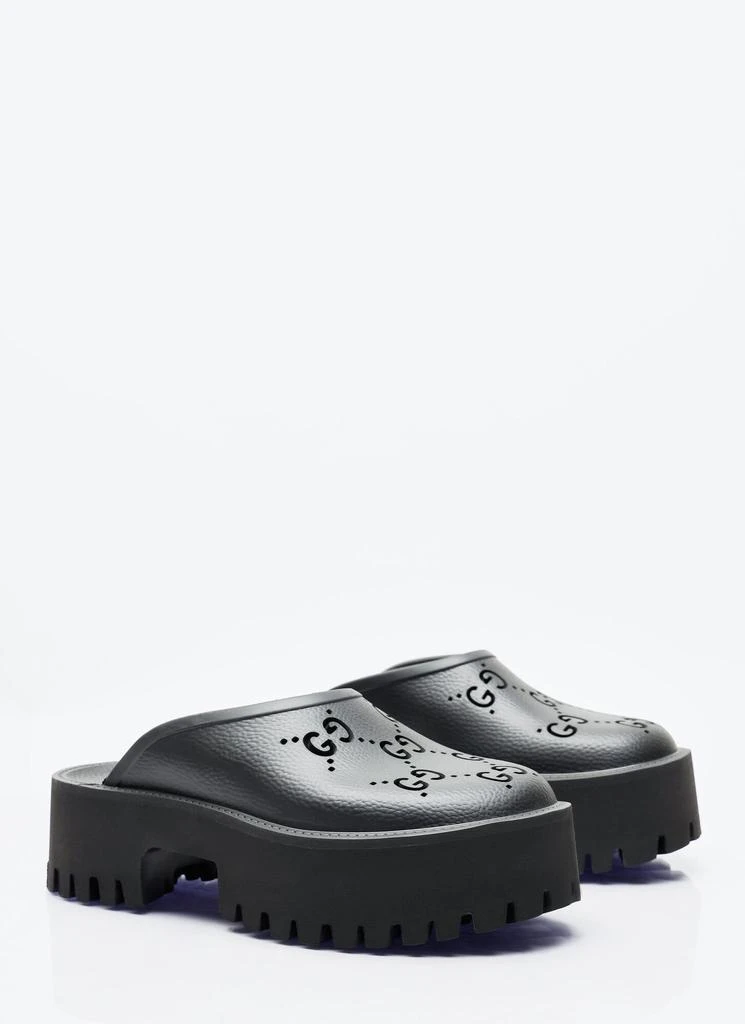 Gucci Perforated G Platform Mules 3