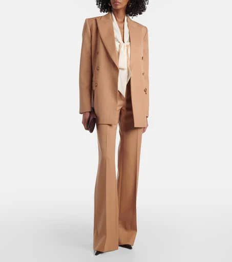 Stella McCartney Low-rise striped wool flared pants 2