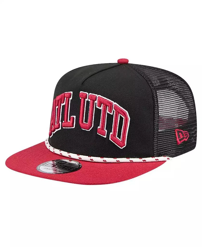 New Era Men's Black Atlanta United FC Throwback Golfer Snapback Hat 3