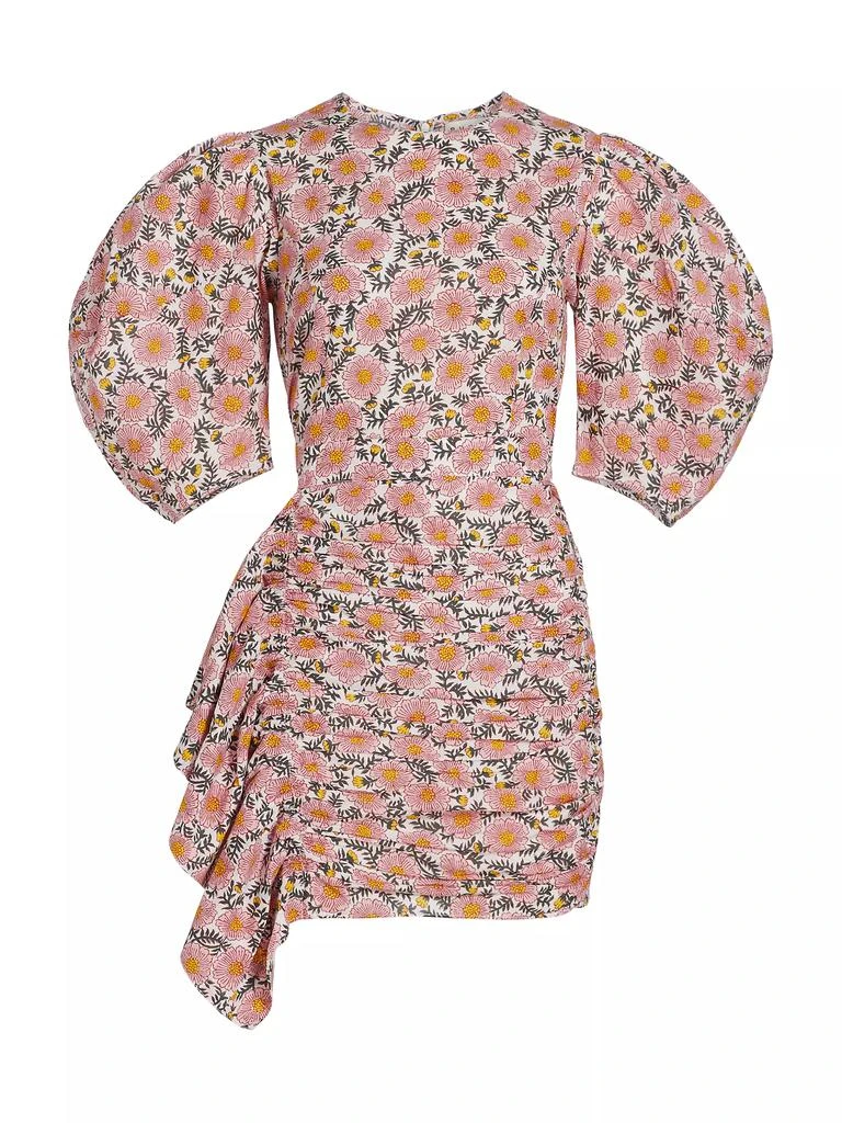 Rhode Pia Floral Cotton Balloon-Sleeve Minidress 1