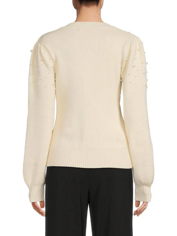 French Connection Simulated Pearl Embellished Sweater 2