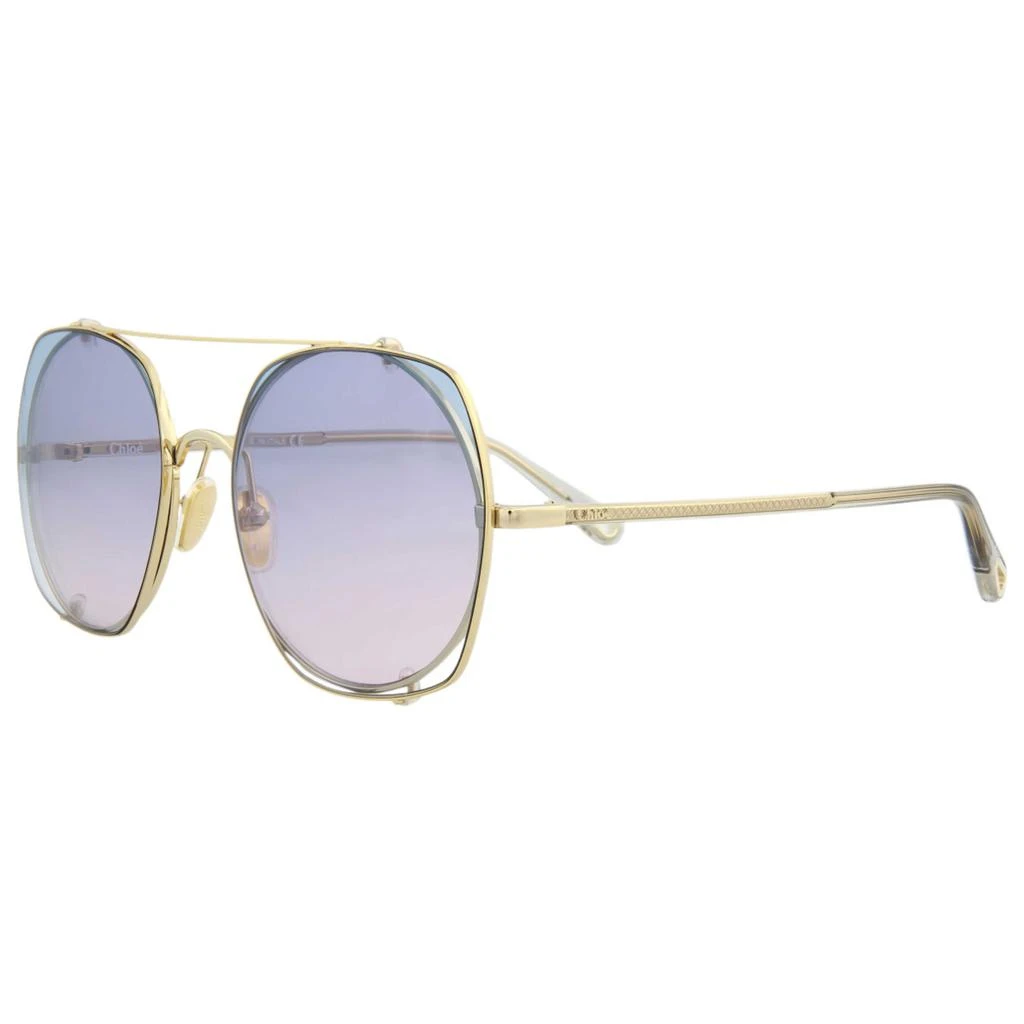 Chloé Sleek Metal Frame Sunglasses With Subtly Tinted Lenses - NWT Chloe CH0278S 003 Sunglasses - US main image 2
