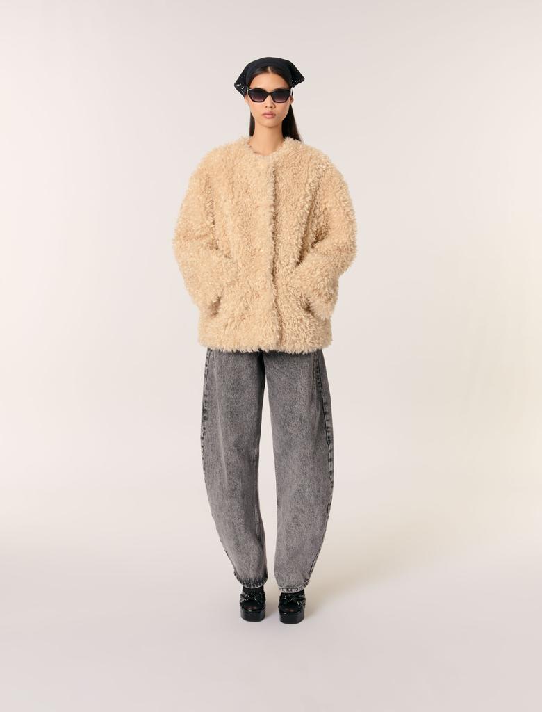 Maje Maje Woman's polyester Short faux fur coat for Spring/Summer