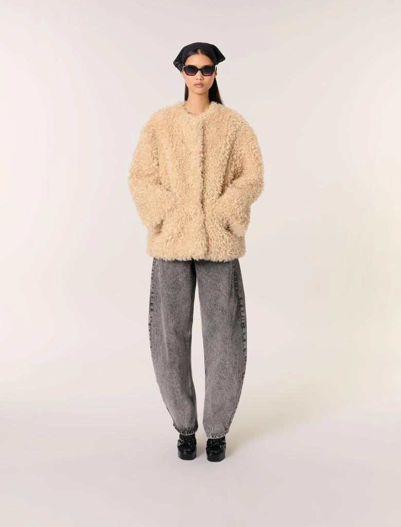 Maje Maje Woman's polyester Short faux fur coat for Spring/Summer 1
