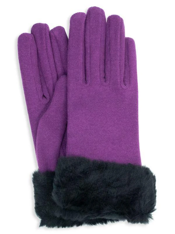 Portolano Faux Fur Trim Gloves 1