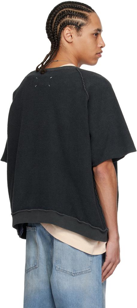 【送関込】Maison Margiela☆Short sleeve sweatshirt MAISON MARGIELA Black Logo Short-Sleeve T-shirt - T-Shirts