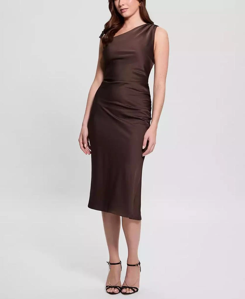 Women's Ashlyn Asymmetrical-Neckline Sleeveless Midi Dress  On Sale Now  with Up to 31% Off | Discover Exclusive Deals & Savings at BeyondStyle   Authentic GUESS dress|women's fashion|dresses with Limited-Time Discounts,  Free