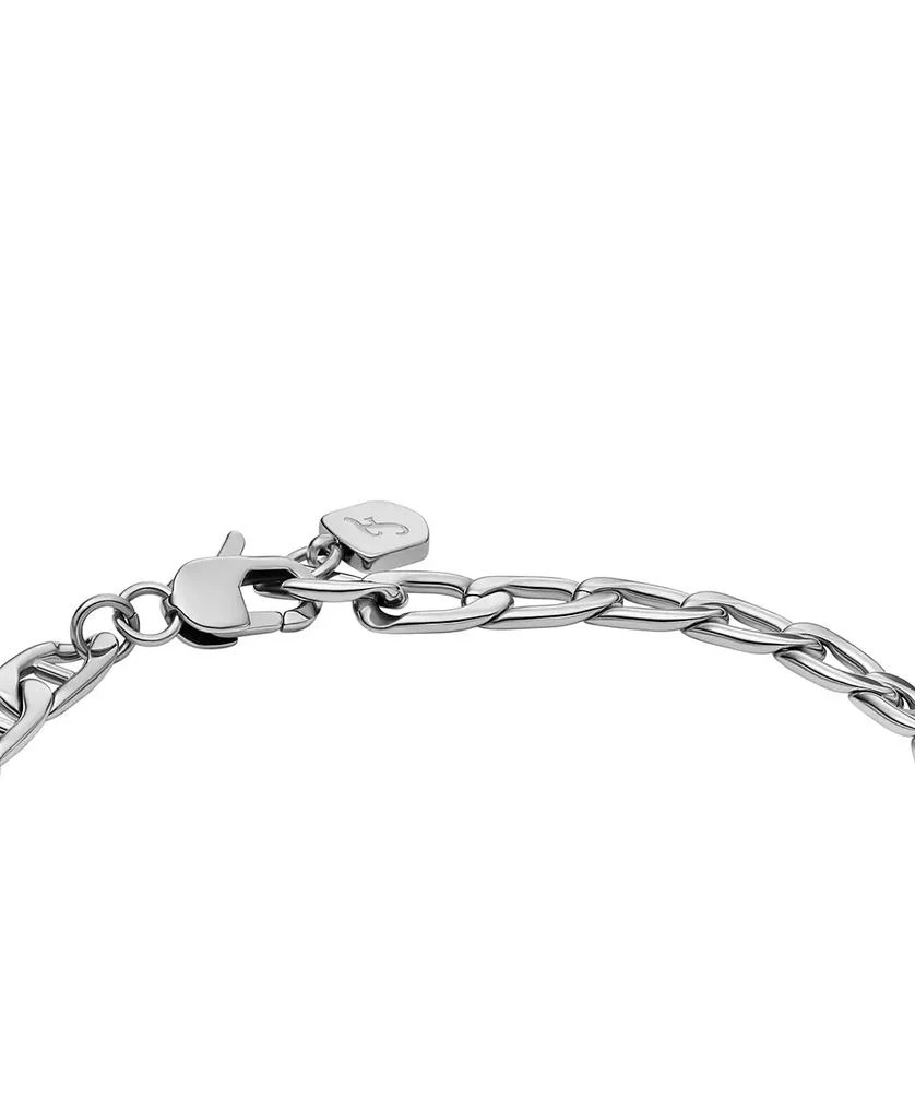 Fossil Drew Silver-Plated Stainless Steel ID Bracelet 4