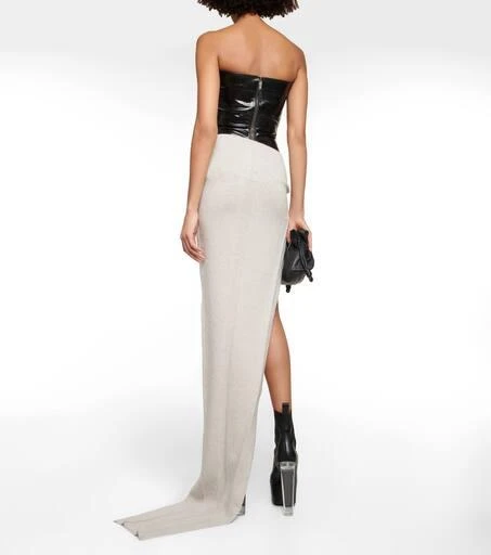 Rick Owens Asymmetric cashmere and wool maxi skirt 3