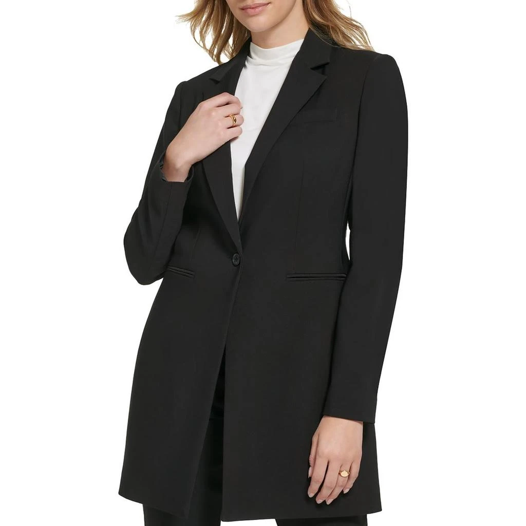 Calvin Klein Womens Long Office One-Button Blazer 1