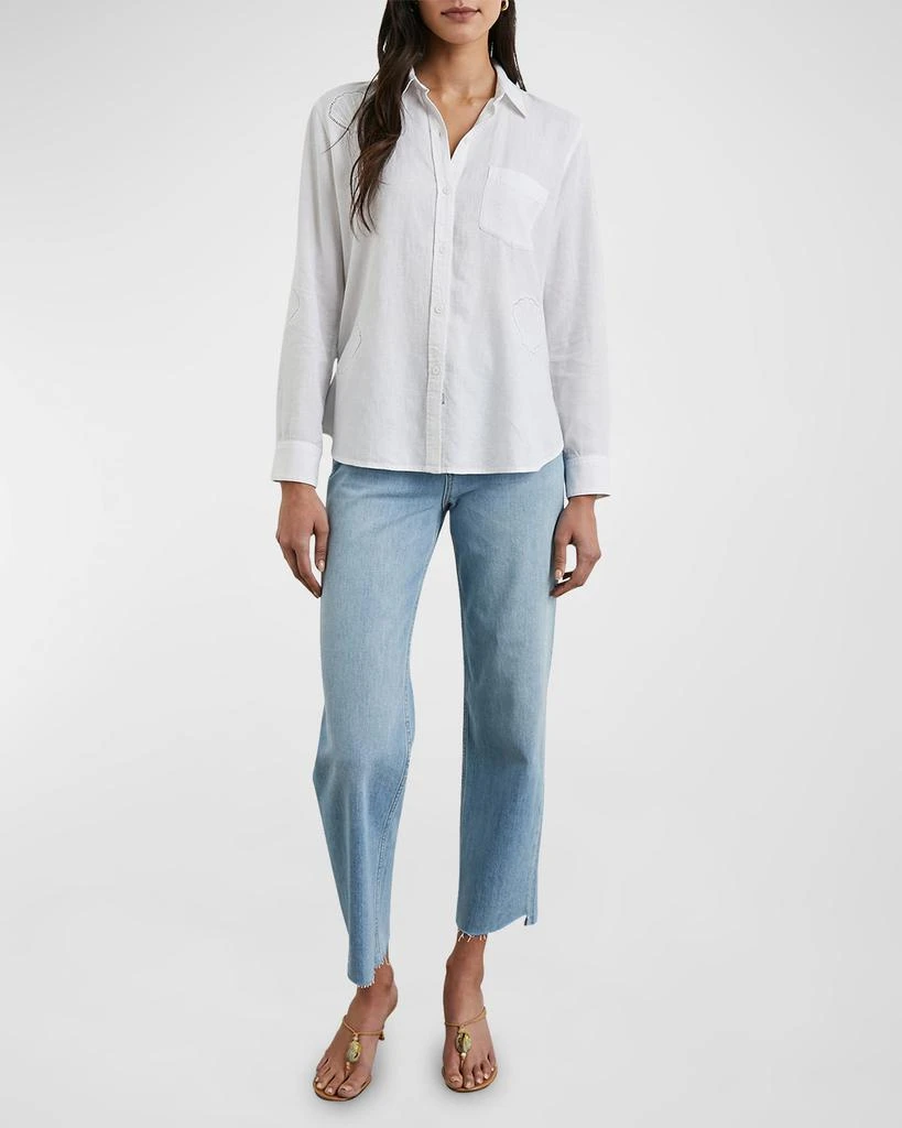 Rails Charli Seashell Cutout Button-Front Shirt 2