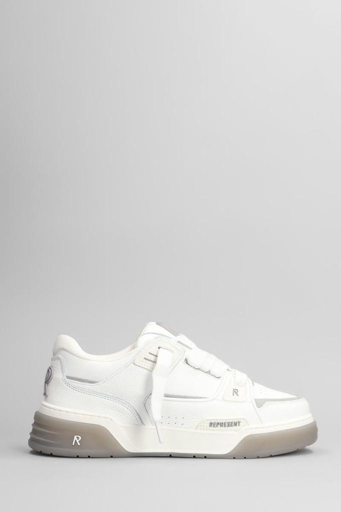 Represent Two-tone leather and suede Initial sneakers