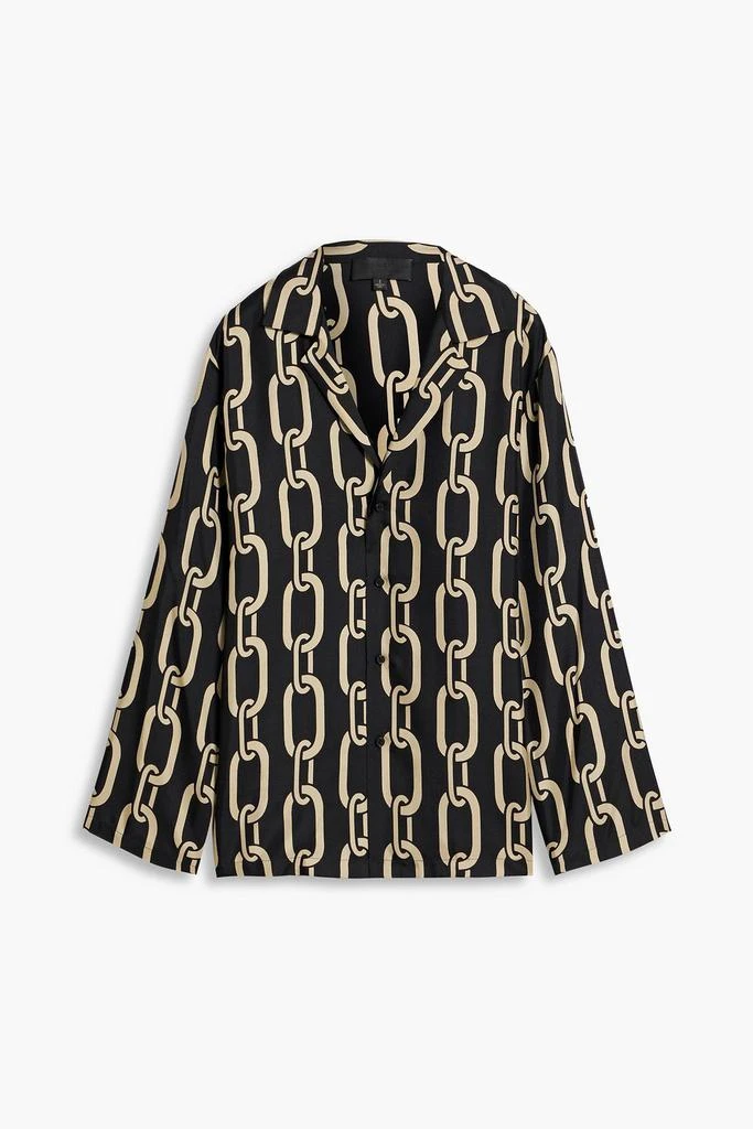 Nili Lotan Juste printed silk-twill shirt 1